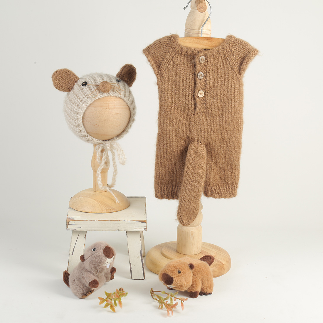 Infant Photography Props Outfit - Conjunto de accesorios de fotografía para