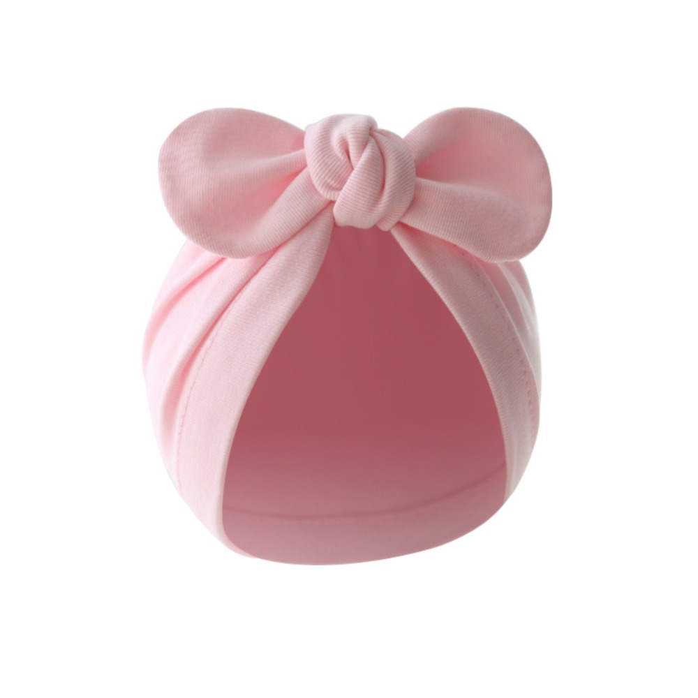Infant Beanie Hat With Ears - Gorro con nudo de flor para