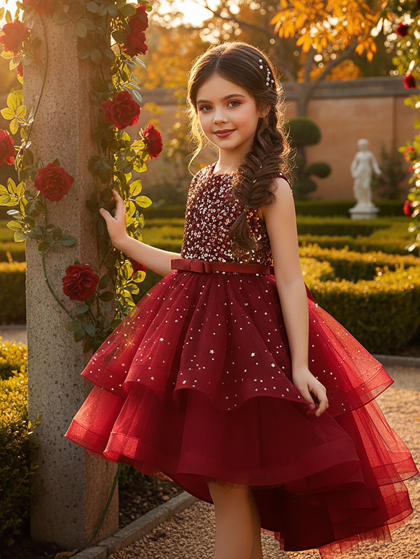 Vestido de Princesa con Lentej - Toddler Girl Tulle Party Dress reseña y precio