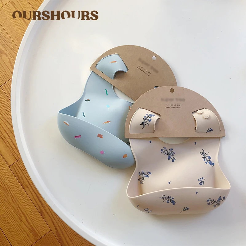 Baberos para bebé con estampad - Waterproof Baby Bibs Silicone reseña y precio