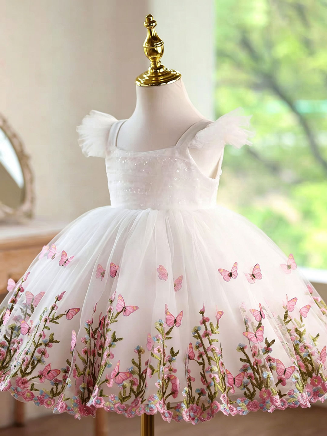 Vestido de Niña con Bordado de - Toddler Girl Tulle Party Dress reseña y precio