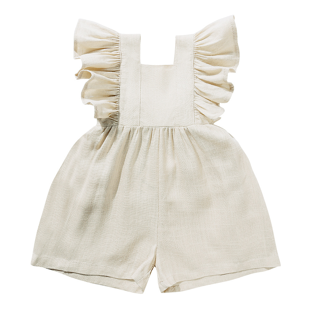 Ropa de Verano para Bebés, Uni - Baby Summer Linen Sleeveless Jumpsuit reseña y precio